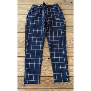 NWT Sik Silk Check Drawstring Pants Size 34 Men’s Black